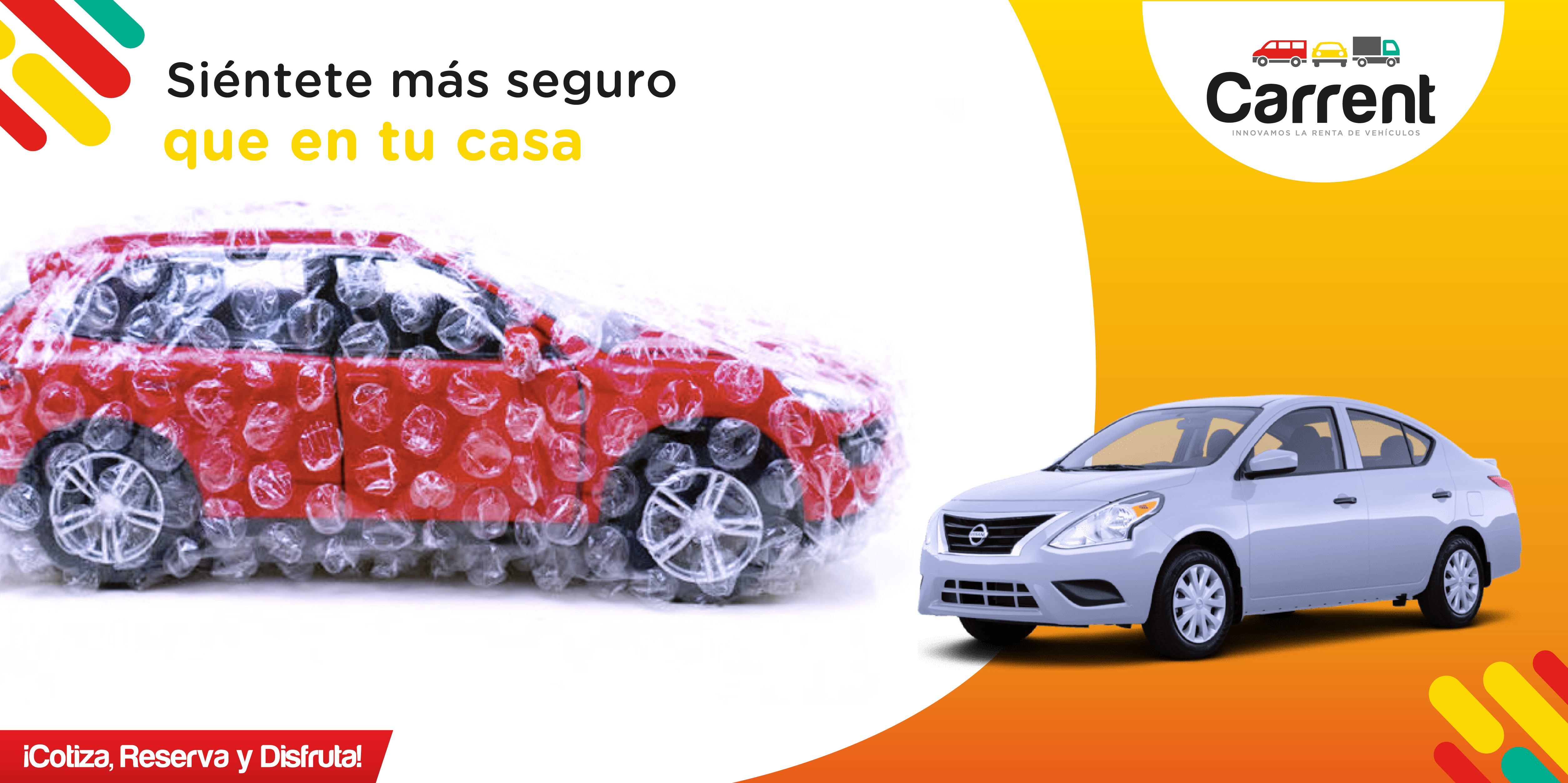 ¡Viaja tranquilo! Con el Seguro Total Carrent, no tendrás que pagar un sólo peso en caso de un accidente**Aplican restricciones